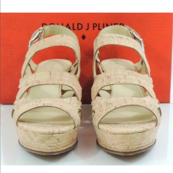 NIB Donald J Pliner Fran Cork Wedges - Picture 4 of 7